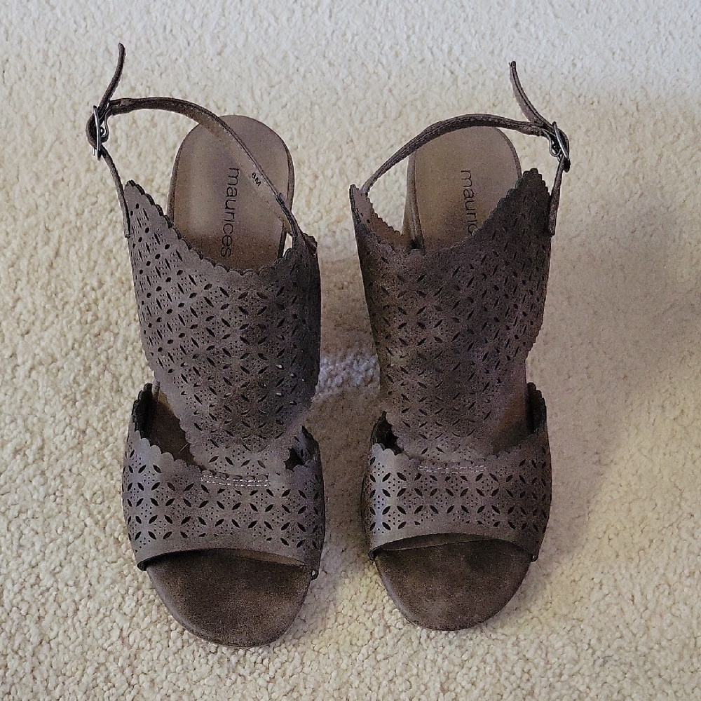 Maurices Taupe Cutout Sandals